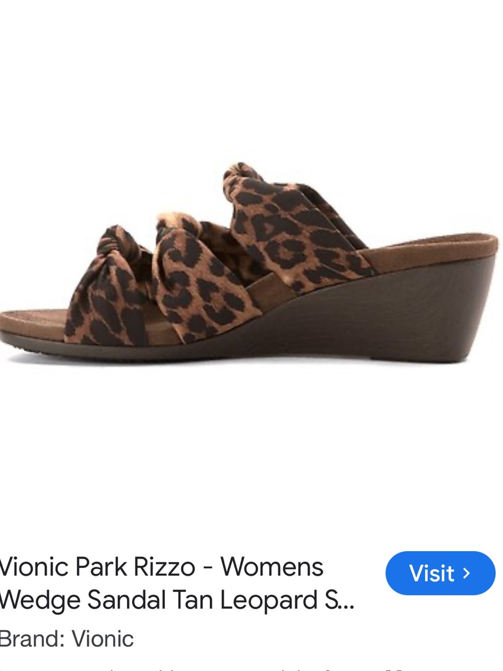 NWT Vionic Park Rizzo - Leopard -  Size 9